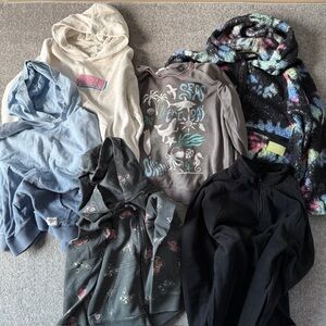 BUNDLE of SIX Youth Girls Size Large 10/12 Sweatshirts(Target, OshKosh, O'Neill)